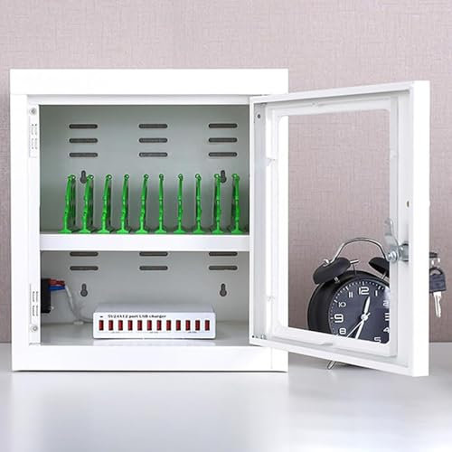 Cell Phone Charging Stations Mobile Phone Charging Cabinet, Cellphone USB Charging Station Lockers, Rechargeable Cellphone Locker Storage Charging Station,12Slots