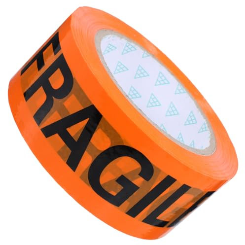 NIYANGLE 1 Rouleau Bande Fragile Ruban Adhésif Fragile Ruban Adhésif Pour Cartons De Déménagement Bande D'expédition De Soins Ruban D'avertissement Ruban D'emballage Fragile Opp