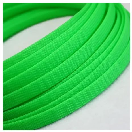 Guaina protettiva in nylon intrecciato ad alta densità, 1/10 m, 2, 4, 6, 8, 10, 12, 14, 16, 18, 20, 25, 30, 40 mm (verde UV, 12 mm, 1 metri)