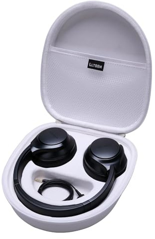 L LTGEM Carrying Headphones Case for Anker Soundcore Life Q20i Noise White
