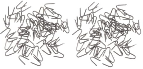 TOYANDONA 2 Series Clavos U Galvanizado para Jardín Clavos De Fijación para Césped Y Resistencia Y Protección 70 Piezas*2