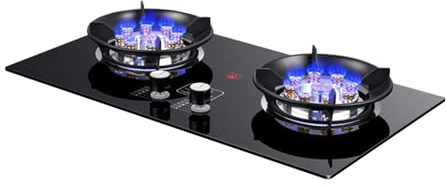 Cuisinière À Gaz 2 Feux, 5,2 KW, 9 Cavités, Minuterie, Cuisson Par Le Haut Avec Protection Anti-extinction Et Minuterie, Kit De Source De Gaz NG/GPL, For Cuisine(LPG)