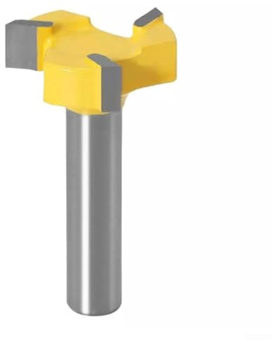 3 Stück 8 mm Schaft 3 Zähne T-Nut-Fräser-Bit, Schaft Nut und Feder Fräser Set, T-Form Holzbearbeitung Fräser Werkzeug, für Holz, Spanplatten