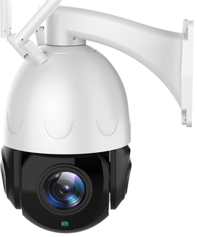 CSDASW Telecamera IP Esterna con Scheda SIM 4G Zoom 30X Telecamera Speed Dome PTZ Telecamera di sorveglianza 5MP HD AI con tracciamento Automatico IR 80m(4G ADD 128G Card)
