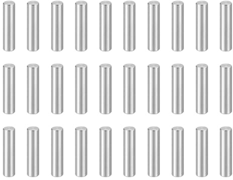 QUARKZMAN 50pcs Goujons Cylindriques M5(5mm) x 25mm Acier Inoxydable 304 Éléments De Fixation Pour Étagères Tiges De Support Pour Meubles En Bois Dispositifs Métalliques, Argent