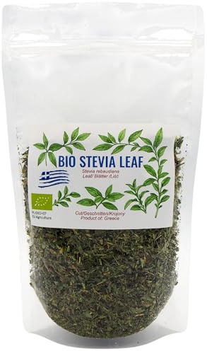 Stévia BIO feuilles coupées – 600 g Origine Grèce, édulcorant naturel 100% Stevia rebaudiana