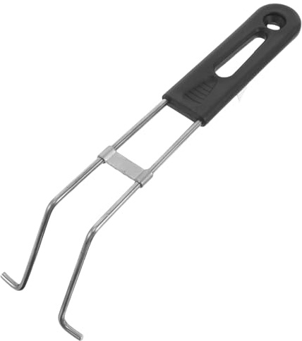 DOITOOL Replacement Fry Basket Handle Grip with Stainless Steel and Plastic Construction for Deep Fryer Sturdy and Easy Cleaning, Suitable for Commercial and Home Kitchen Frying