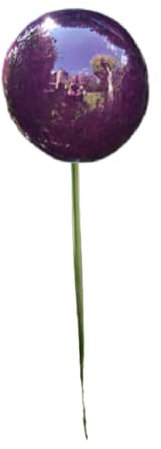 Jürgen Bocker Garten-Ambiente violett Gartenstecker Rosenkugel 15 cm Edelstahl mit Marmorlackierung Stab 80 cm, BS 100 024
