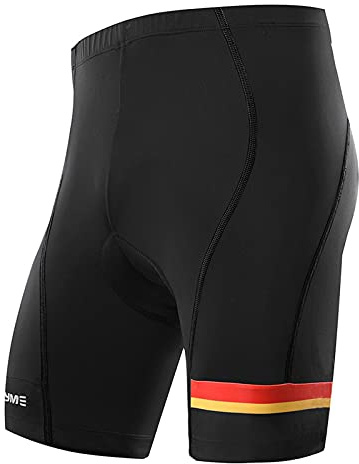 NOOYME Cuissard Velo Homme Cycliste 4D Rembourré Short Cycliste Homme Confortable Short VTT Homme à Séchage Rapide Cuissard Velo Homme pour Cycliste Homme - Taille XXL - Couleur Voyage en Allemagne