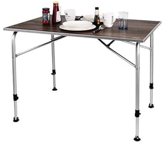 Campingtisch LEVI Family 115x68x59-72cm, edles Holz-Design, wetterfest, Campingmöbel (9329910571)