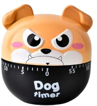 Yardwe Mechanischer Timer Küchentimer Zeitschaltuhr Hund Form Eieruhr Minuten Sanduhr Kurzzeitwecker Countdown Uhr Wecker für Küche Zuhause Büro Schule Klassenzimmer