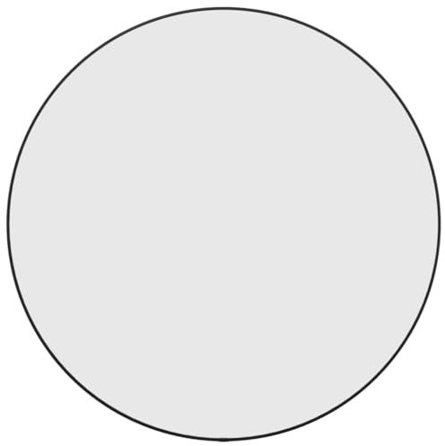 vidaXL Wandspiegel Rundspiegel Flurspiegel Spiegel Badspiegel Hängespiegel Dekospiegel Schminkspiegel Badezimmerspiegel Schwarz Ø 60cm Rund