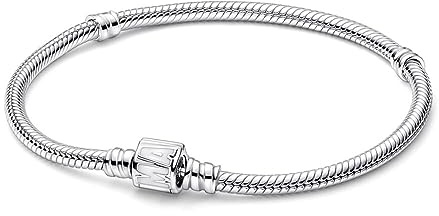 Pandora Marvel SchlangenkettenArmband, Sterlingsilber, mit MarvelVerschluss und weißer Emaille,