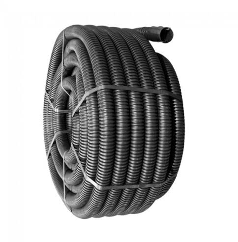 50mm x 50m Black Electrical Ducting with Coupling & Draw Cord 40mm Bore | Suitable for underground electrical cable protection including lighting, EV chargers and outbuildings