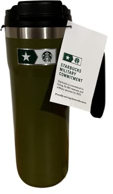 Starbucks Stanley Armed Forces Army Green - Vaso sellado al vacío, 20 onzas