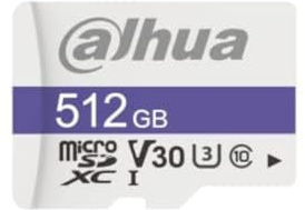DAHUA 512 GB MICROSD-Karte Read Speed UP to 100 MB/S Write Speed UP to 80 MB/S Speed Class C10 U3 V30 TBW 70TB (DHI-TF-C100/512GB)