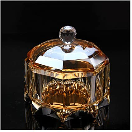 SUREK élégant Cendrier en Verre Cristal avec Couvercle cendrier Cigare cendrier conteneur cendriers extérieurs cendrier Anti-Volant intérieur Facile à Utiliser