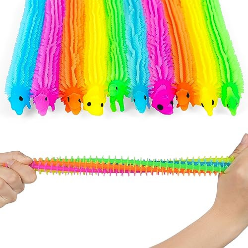 Ainiv Dinosaurier Stretchy String Spielzeug - 10er Pack Stressabbau Squeeze, Sensorische Fidget für Kinder & Erwachsene mit Autismus und ADHD Therapie
