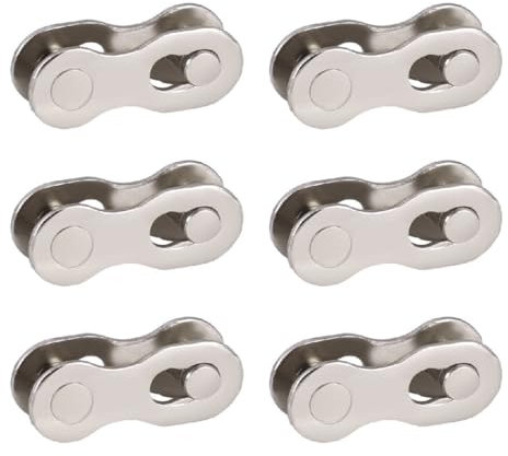 CRLLDPM 6 Stück Fahrrad Kettenglieder, Fahrrad Kettenverschluss, Stahl Bike Chain Link, Für 6, 7, 8 Geschwindigkeitskette