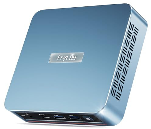 Mini PC Trycoo WI-6, Mini-Ordinateurs de Bureau 12th N100 (3,4 GHz), 16 Go de RAM DDR4 512 Go SSD Micro PC Prend en Charge 4K à 60 Hz Triple sortie/WiFi5/BT4.2