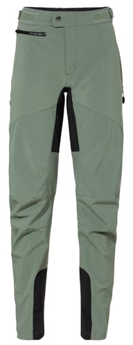VAUDE Qimsa Softshell Pants II Fahrradhose Damen, Winddichte Softshellhose Damen für Ganzjahres-Biker, Fahrradhose Winter Damen atmungsaktiv & wasserabweisend – in Grün, Größe: 42