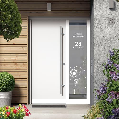 Wandtattoo Loft Sichtschutzfolie Tür mit verschiedenen Motiven, personalisierte Fensterfolie für Ihren Eingangsbereich, Fensterdeko mit Motiv, Deko Eingangstür, Haustür Deko