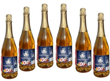 Sidra 0,0 sin alcohol natural de manzana – Refresco saludable, bajo en calorías, ideal para conductores, deportistas y consumo diario. - Val do Traba (Caja de 6 Botellas)