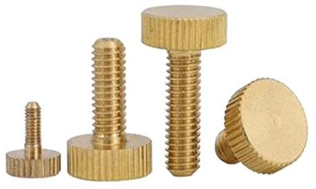 Rändelkopfschrauben, 5–20 Stück/Menge, M3, M4, M5, M6, M8, M10, gerändelter Messing-Flachkopf, handfest angezogene Rändelschrauben (Größe: M4 x 6, 10 Stück) (Size : M5X20 10PCS)