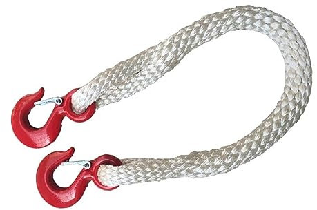 Windenseilkabel, 1Tonne x 1M-3M Nylon-Abschleppseil mit Zwei Enden, Schnalle, Anhängerseil mit 1 Haken oder 2 Haken for Winde Lange Verschleißfestigkeit (Color : 1TX1M 2pcs, Size : 2205lbs)