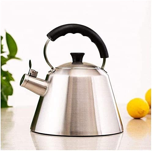 CAFIEDR Théière pour cuisinière Bouilloires de cuisinière en Acier Inoxydable 304 Bouilloire à thé sifflante Théières pour cuisinière Bouilloire à Eau Chaude Bouilloire Stovetop 3L Bouilloires à thé