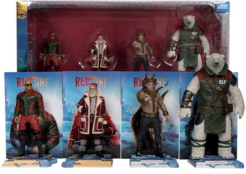 McFarlane Toy - Red One Callum Drift, Nick, Garcia & Krampus 6in Posed Figure 4pk, Gold Label, Amazon Exclusive