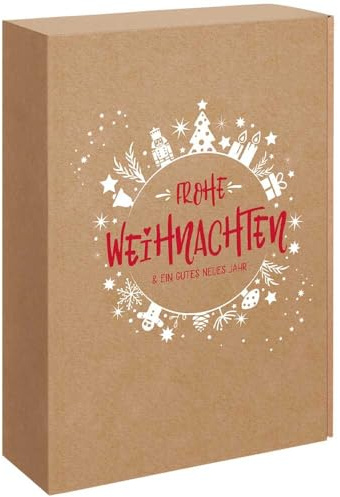 3er Weinkarton Christmas Joy 36 x 25 x 9,5 cm, 25 Stück