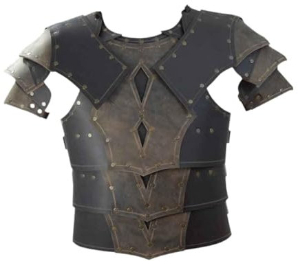 TTETTZ Ritter Brustpanzer für Cosplay Und Rollenspiele, Grau