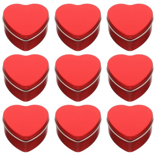 Alipis HerzföRmige WeißBlechdose 6X6X1 Zoll SüßIgkeiten Box Valentinstag Geschenkverpackung Aufbewahrungsbox FüR Schokolade Keksdosen Stilvolle Herz-Geschenkbox