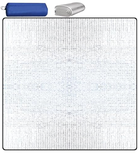 Jiavlyx Alu Isomatte Schaummatten, 200 * 200cm Aluminium Lsomatte Camping, Wasserdichtes Alu Isomatte, Lsolierdecke, Faltbare Zeltmatte, Mit Aufbewahrungstasche, Für Camping, Wandern, Picknick
