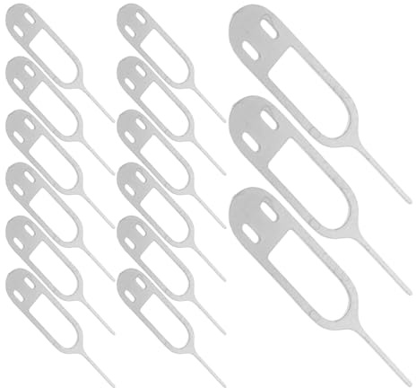 Sewroro 50pezzi Strumento di Espulsione Scheda Sim in Acciaio Inox Ago Esteso per Rimozione Vassoio Scheda Sim da Cellulari Kit Utensili