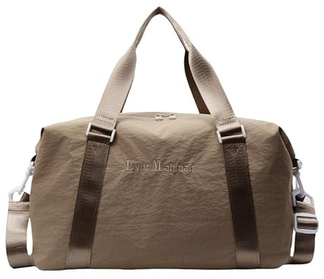 Cocoletti Sporttasche Leicht Faltbare Reisetasche Mit Nassfach, Wasserabweisende Weekender Gym Travel Bag Handgepäck Tasche Trainingstasche Schwimmtasche Hand Rucksack Für Damen Herren (Khaki)