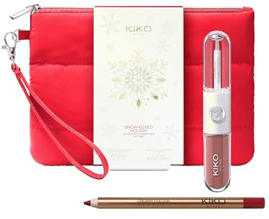 KIKO Milano Snow-Kissed Holiday My Perfect Combo Lips Gift Set-01, Make-Up-Geschenkset Für Lippen: Unlimited Double Touch Und Lipliner