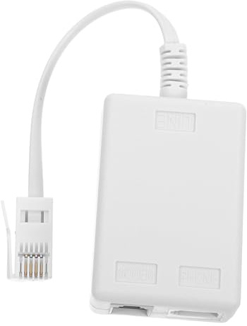 KOMBIUDA Adsl Telefon Splitter PC mit Integriertem Filter zur Rauschreduzierung und Stabilitätsverbesserung für Festnetz Telefon und Internetverbindung im Büro und Zuhause