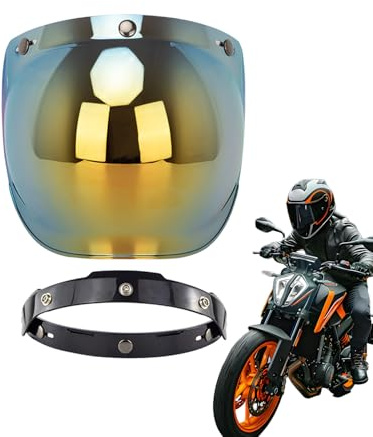 Mppchhn Visière de Casque de Moto | Lentille Pare-Vent | Lentille Bulle pour Toutes Conditions : Pluie, Randonnée Longue Distance, Conduite , Déplacements Urbains Quotidiens, Protection Solaire
