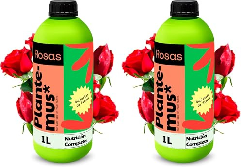 PLANTEMUS Abono Rosales, Fertilizante Líquido de Rápida Absorción con Nutrientes esenciales para una Floración Vistosa y Abundante (1 L) (Paquete de 2)