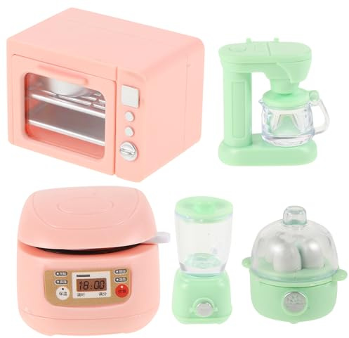 Veemoon Set da Cucina per Casa delle Bambole in Miniatura, Accessori per Casette da Gioco, Utensili Cucina Giocattolo, Decorazioni Miniature per Gioco Creativo