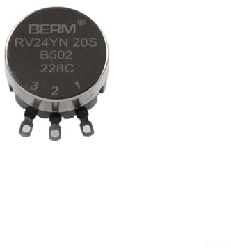 Rotary Carbon Film Potentiometer 5K Ohm ±10% Toleranz 2W Nennleistung 300° Mechanische Drehung mit Knopf und Einstellrad Halterung für Industriemotor SPE