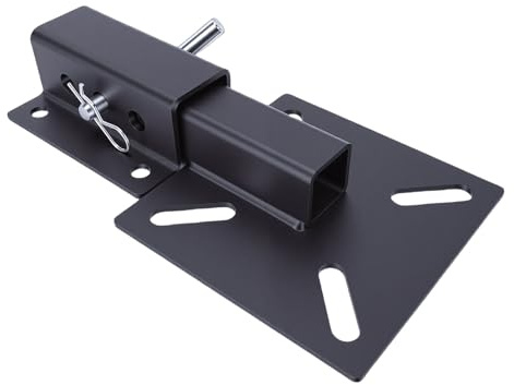 Luocute Hitch Mount Vise Plate, Carbon Steel Heavy Duty Vise Bench Mount for Truck Trailer ATV, for Pipe Winch Grill