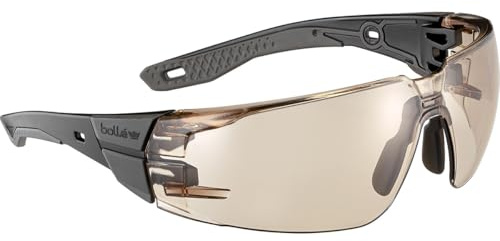 Bolle | RUSH+ 2.0 PLATINUM Copper | Safety Glasses | Medium/Large RUSPMN30E | Copper lens improves contrast, softens glare and filters blue light; 64% light transmission and EN ISO 16321-1 compliant.