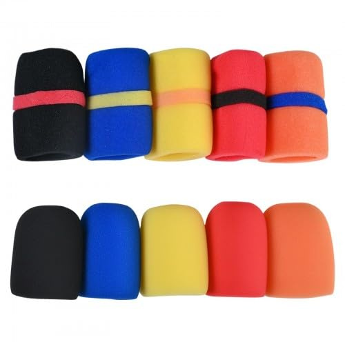 10 Pack Microphone Pop Filter, Thick Colourful Mic Windshield, Washable Foam Cover for Handheld Microphones, Suitable for KTV, Stage Performances, Family Gatherings