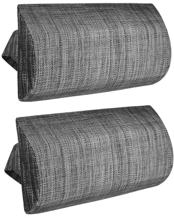 Litysfioti Almohada Reclinable, Cojín para Tumbona con Correa Ajustable, Almohada para Cabeza, Soporte para Cuello Y Espalda, Ideal para Sillones Reclinables, Piscina, Playa O Jardín, 37x17cm