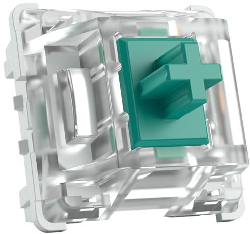 GLORIOUS Gateron Mechanische Tastaturschalter (120x) 3-Pin SMD-LED, Grün | Clicky Style, Classic Sound, Hot-Swap-Design ohne Löten, Nennlebensdauer von 50 Mio Anschlägen, Präziser RGB-Lichtdurchgang