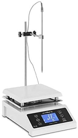 Steinberg Systems SBS-MR-2000/H Magnetrührer mit Heizplatte 2.000 U/min Timer 350 °C 5 Liter Maße Platte 19 x 19 cm