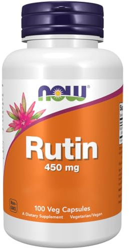 Now Foods, Rutin, 450 mg, 100 Gélules végétaliennes, Testé en Laboratoire, Bioflavonoïde, Sans Gluten, Sans Soja, Végétarien